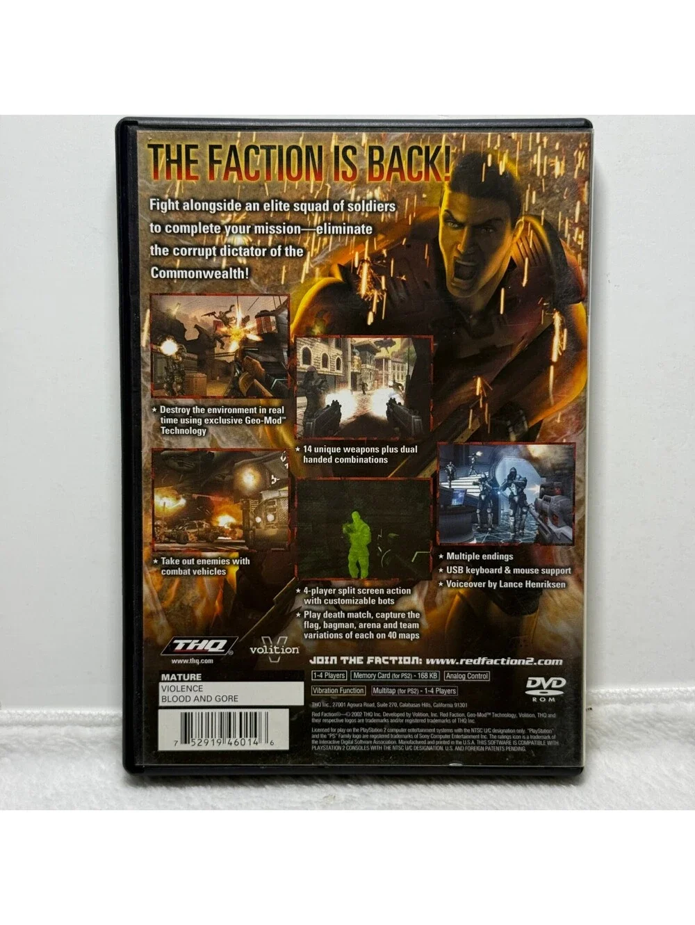 Red Faction II Sony PlayStation 2 PS2 Complete CIB Black Label